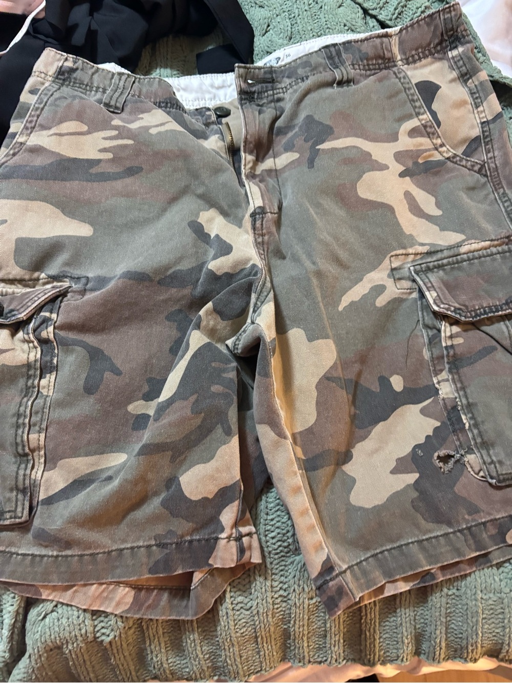 Old Navy Men's Camo Cargo Shorts - Olive, Tan, Brown